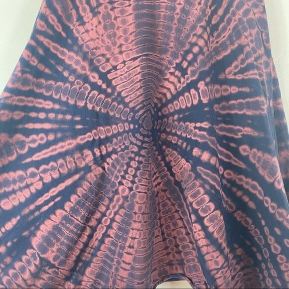 Tie Dye Black Red Oversized Tank - Picture 3 of 4